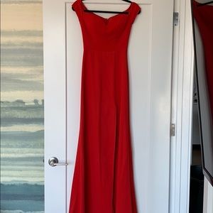 Formal high slit gown